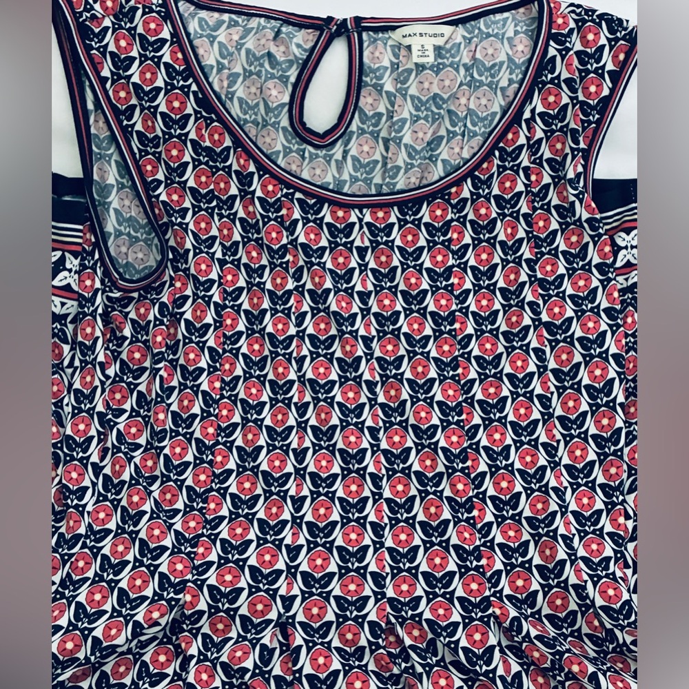 Max Studio Red and Black Patterned Mini Dress - image 7